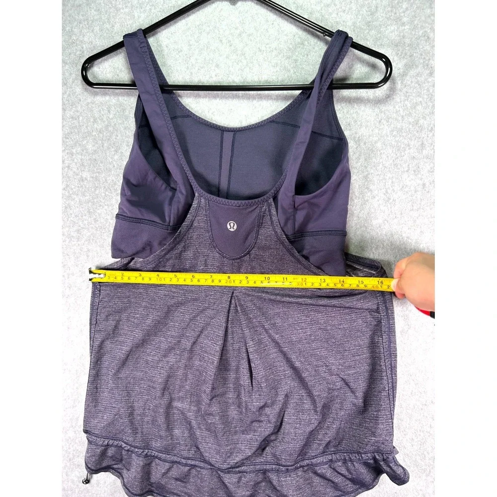 Lululemon Run Times Tank Top Women's Purple Built-In Shelf Bra Sweat Wicking XS